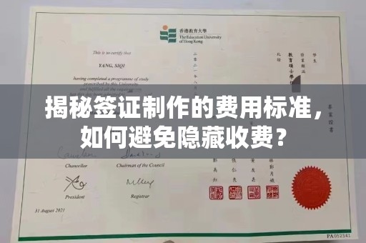 南湖揭秘签证制作的费用标准，如何避免隐藏收费？